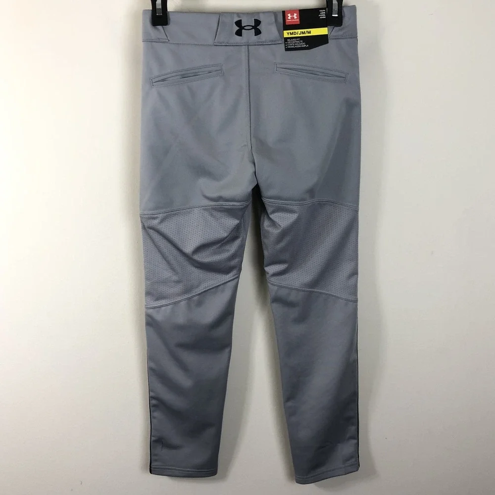 Under Armour Loose Fit HeatGear Sample Baseball Pants Youth Boys M Gray NWT